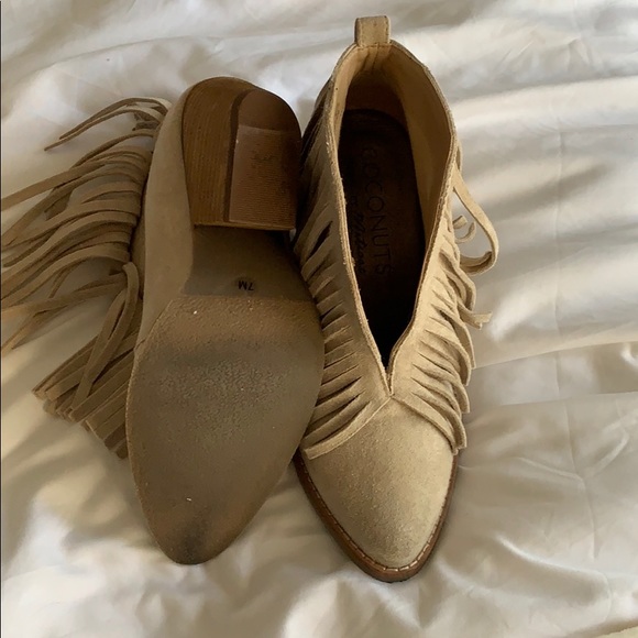 White Fringe Booties - Picture 3 of 3